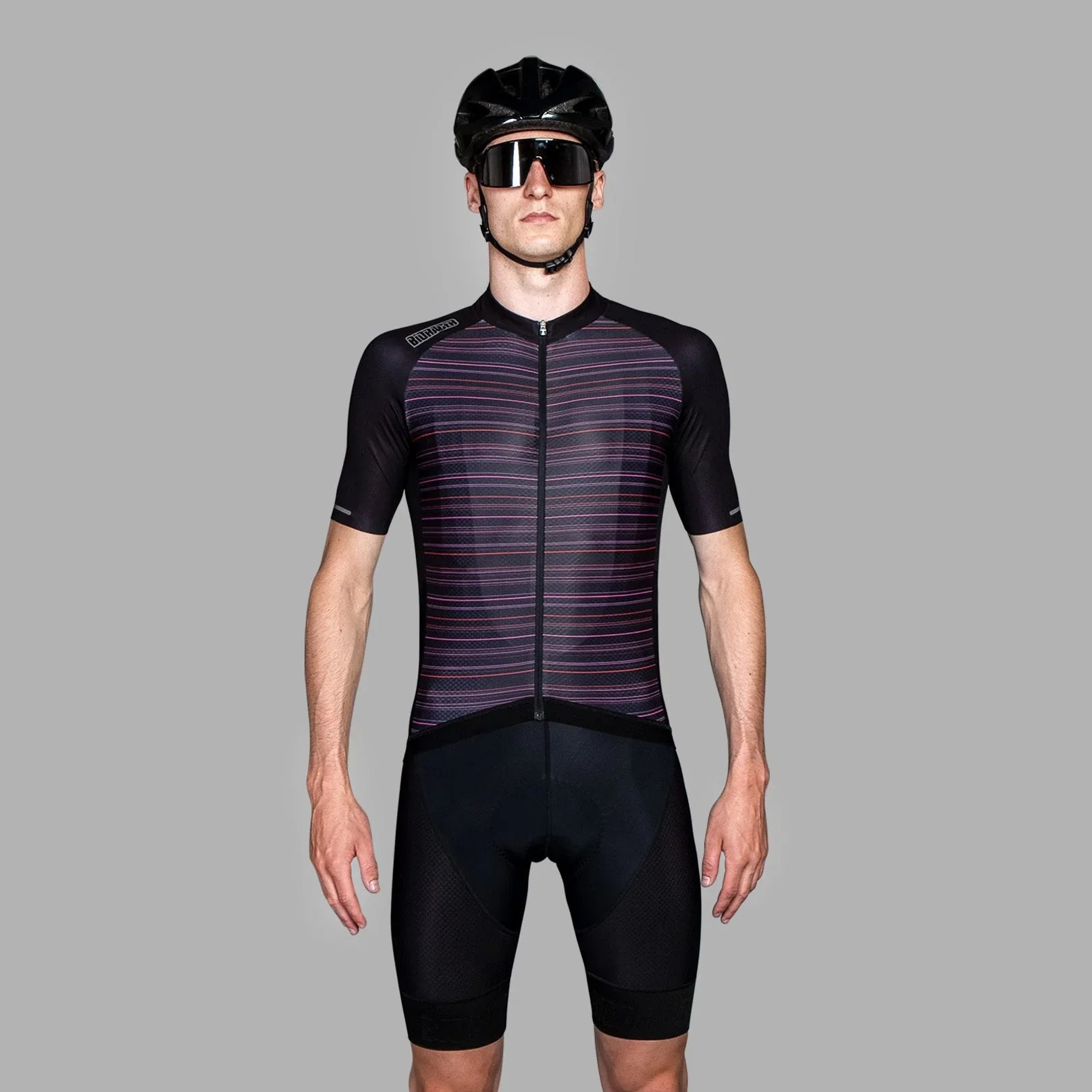 Bioracer Men's Sprinter Jersey Coldblack (Light Kingpin Red) - Large